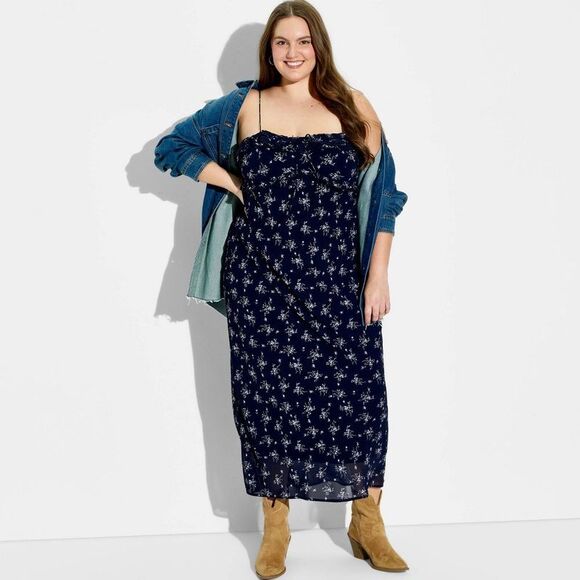 Wild Fable Dresses & Skirts - Wild Fable - Women's Sleeveless Maxi Empire Waist Dress - Wild  Navy Blue